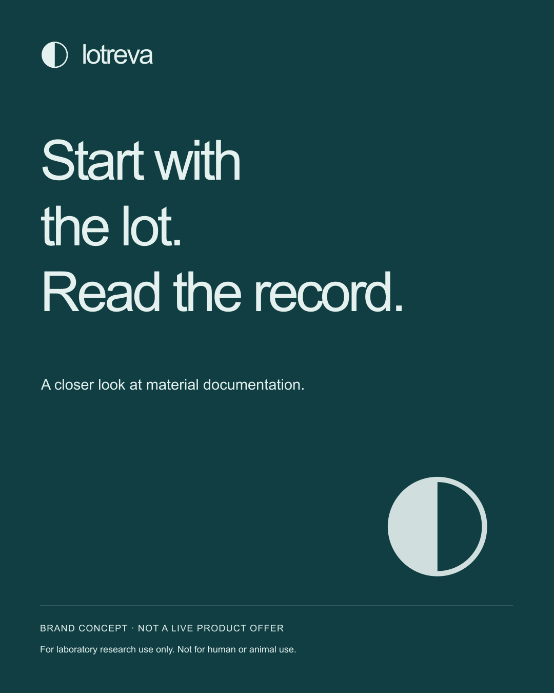 Lotreva social concept: Start with the lot. Read the record.