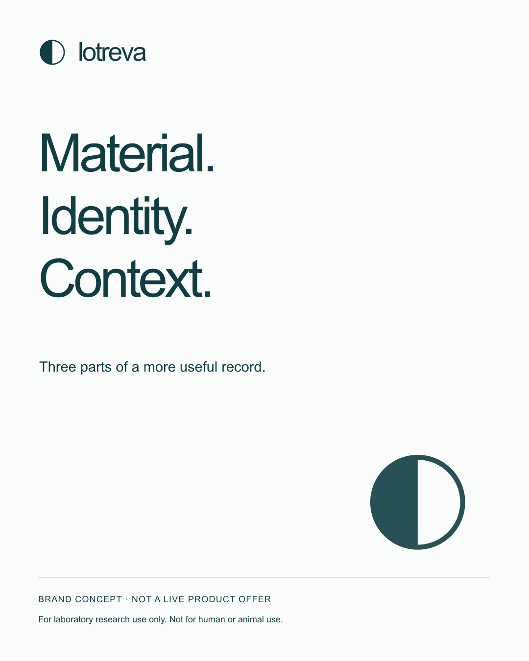 Lotreva social concept: Material. Identity. Context.